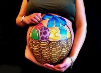 рисунки на животе у беременных 1