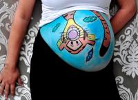 рисунки на животе у беременных 6