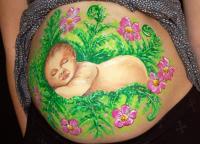 рисунки на животе у беременных 9